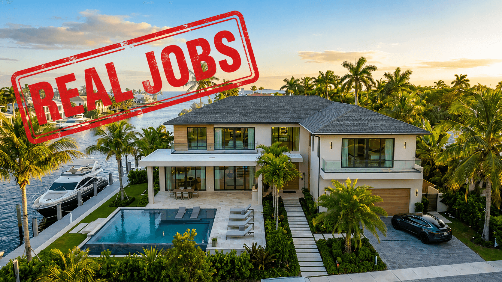 A scenic view of premium Fort Lauderdale coastal homes showing high-quality metal and tile roofing systems.