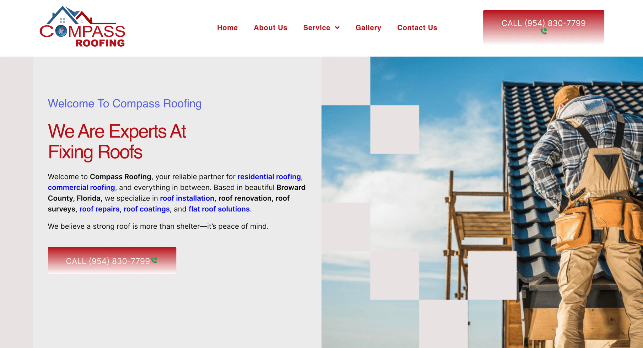 Compass Roofing Original Website